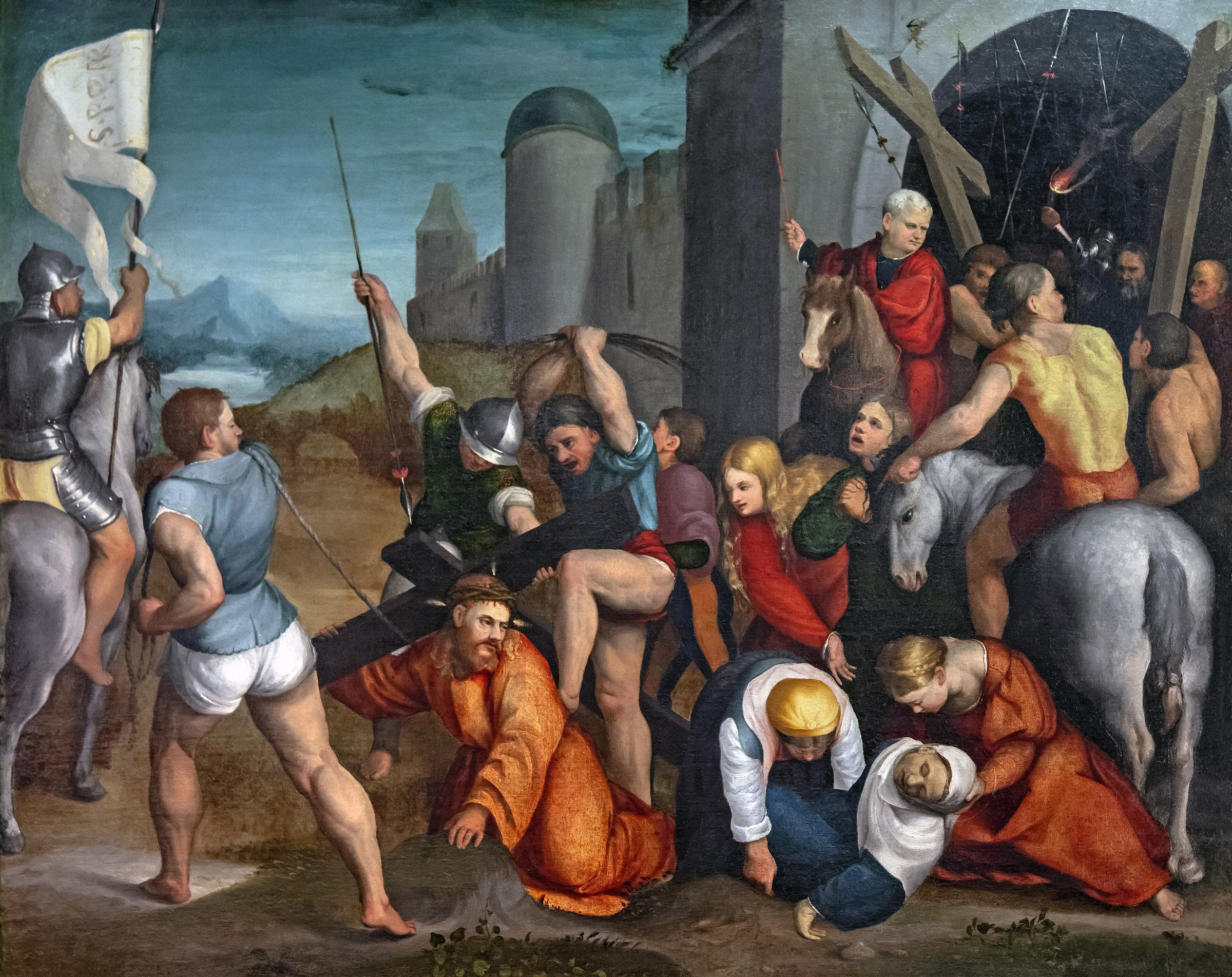 The Way to Calvary by Jacopo Bassano
