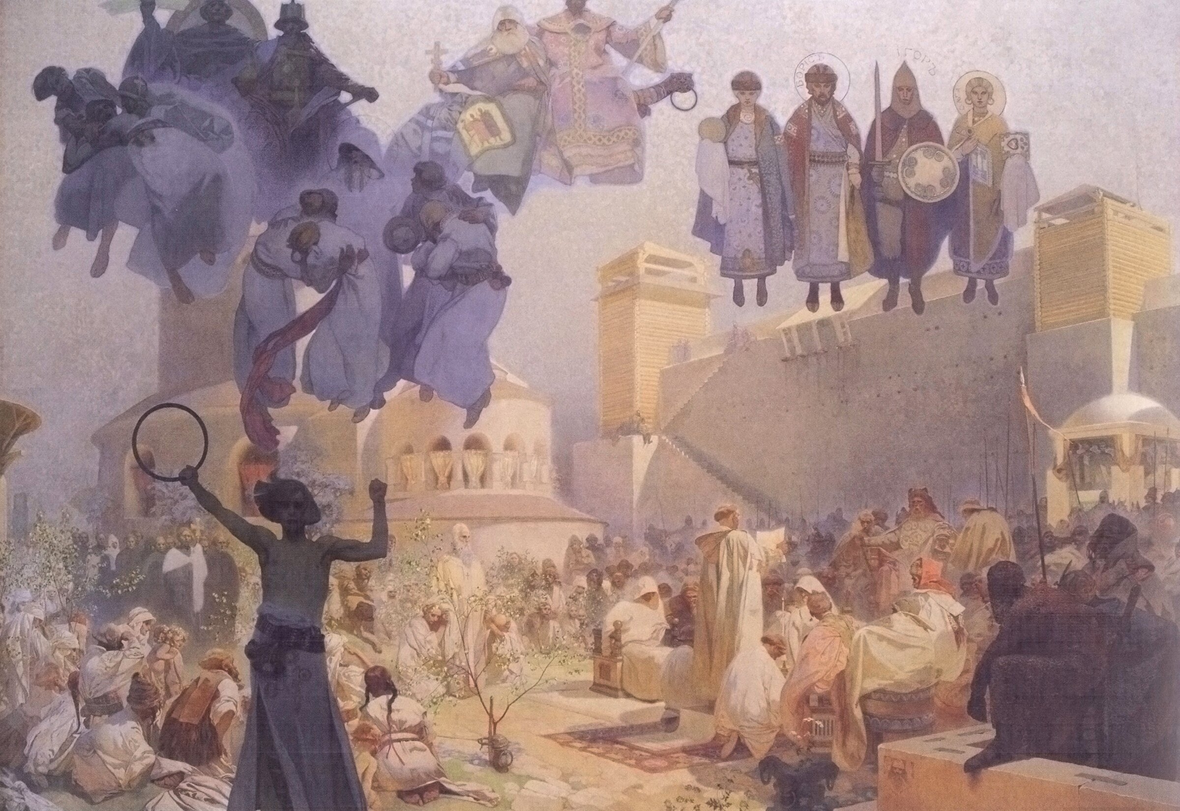 The Introduction of Slavonic Liturgy by Alphonse Mucha