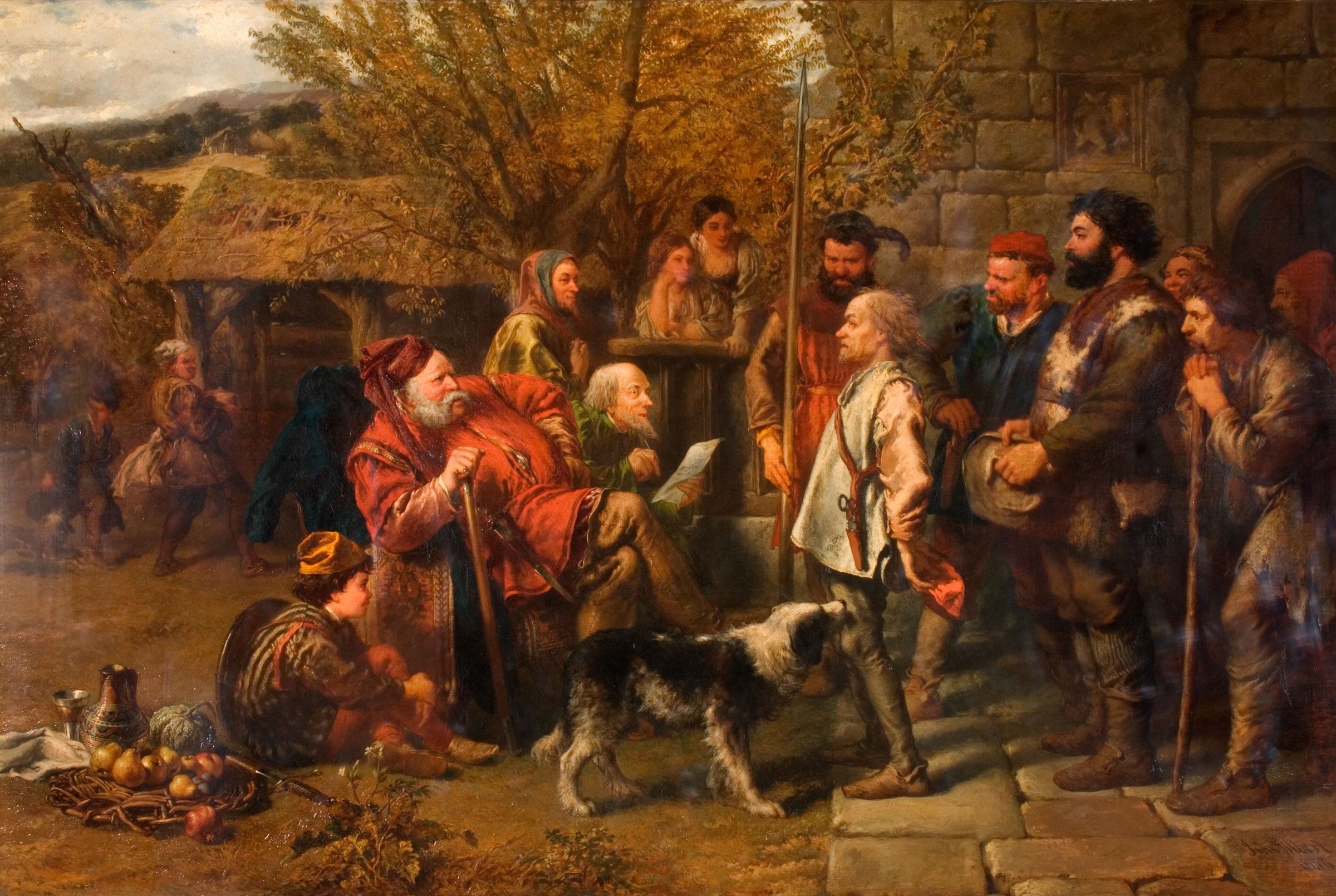 Sir John Falstaff Reviewing His Ragged Regiment by John Gilbert