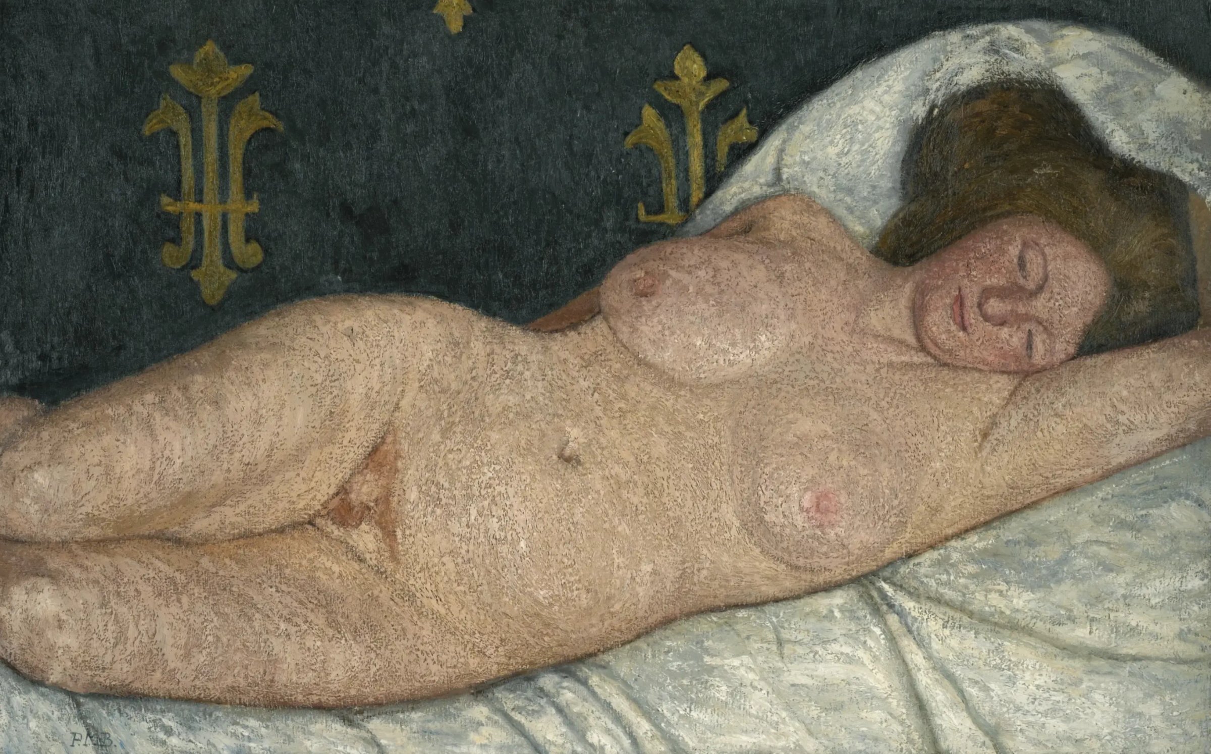 Reclining female nude by Paula Modersohn-Becker