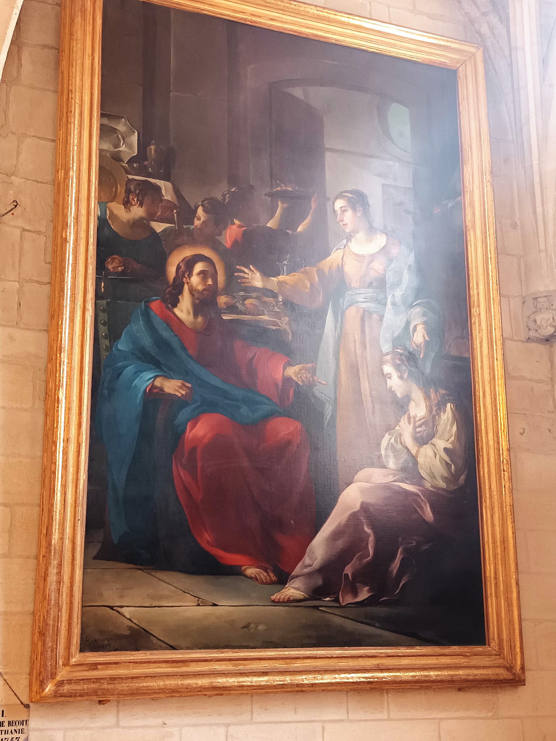 Sainte Marthe recevant le Christ à Bethanie by Joseph-Marie Vien by Joseph Marie Vien