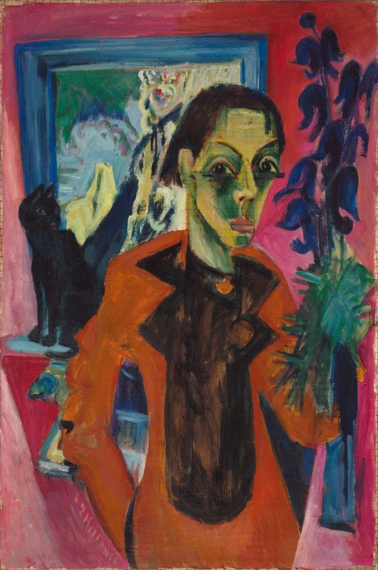 Self-Portrait with Cat