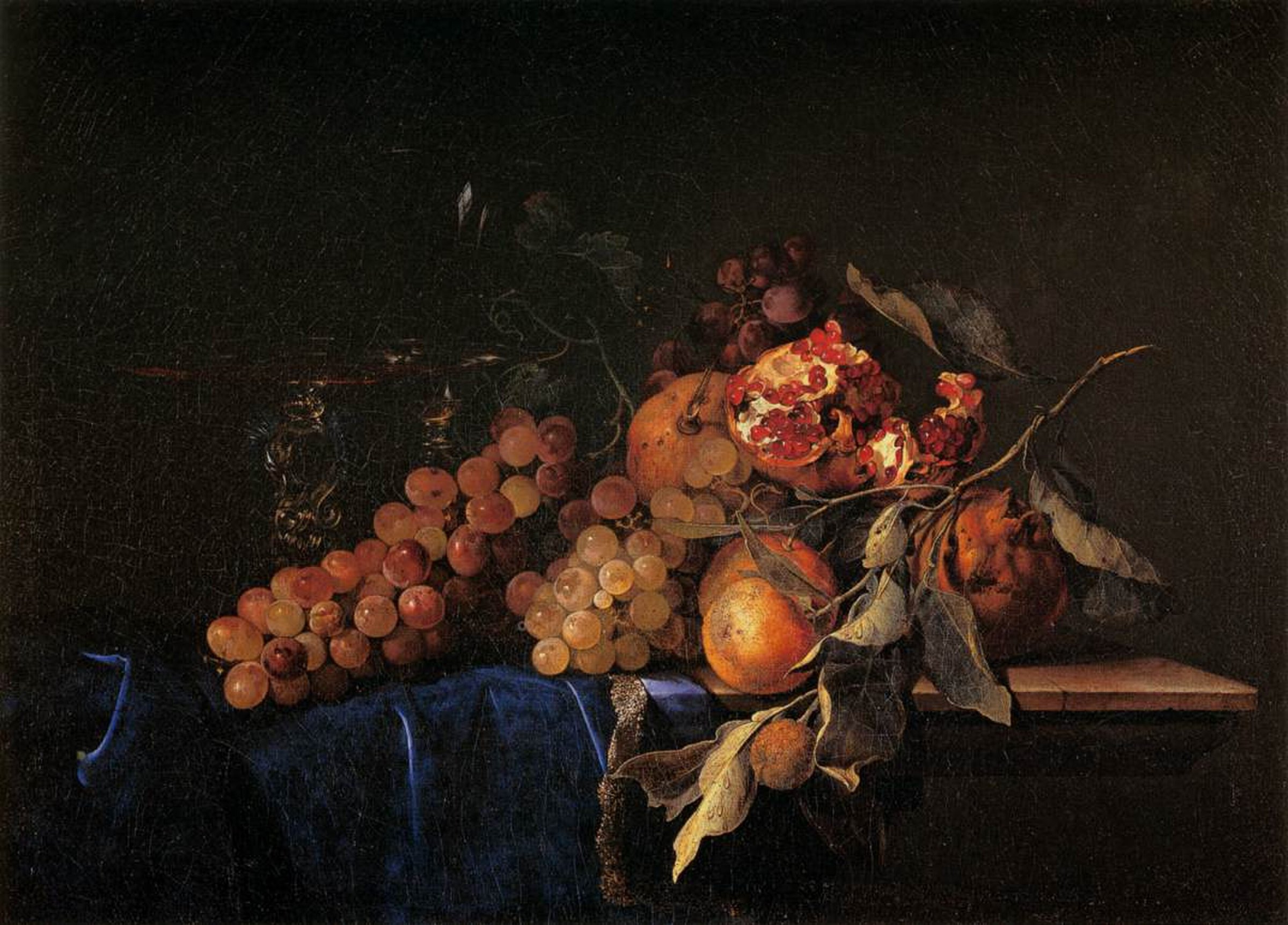 Still-Life with Fruit and a Crystal Vase by Willem van Aelst