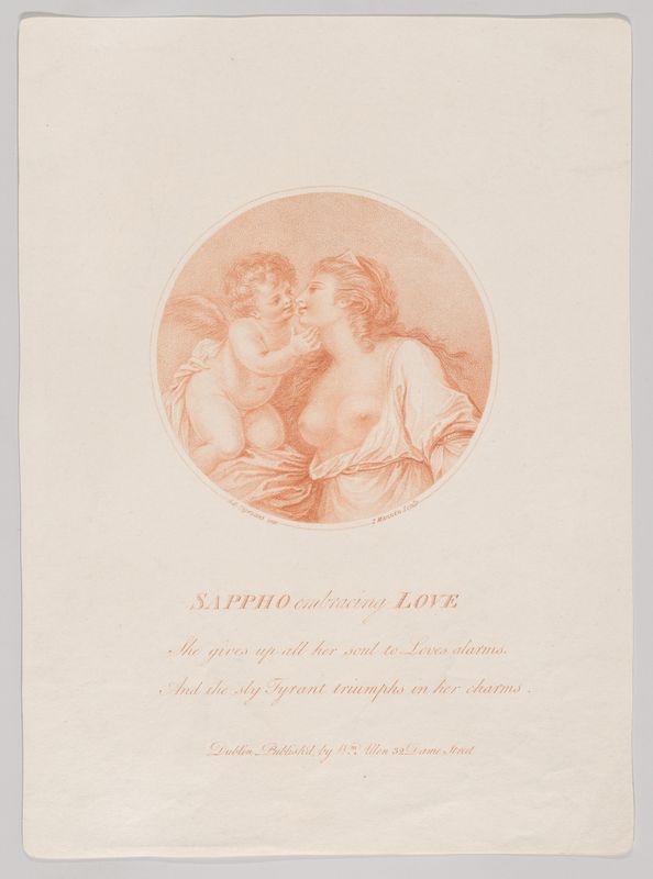 Sappho embracing Love