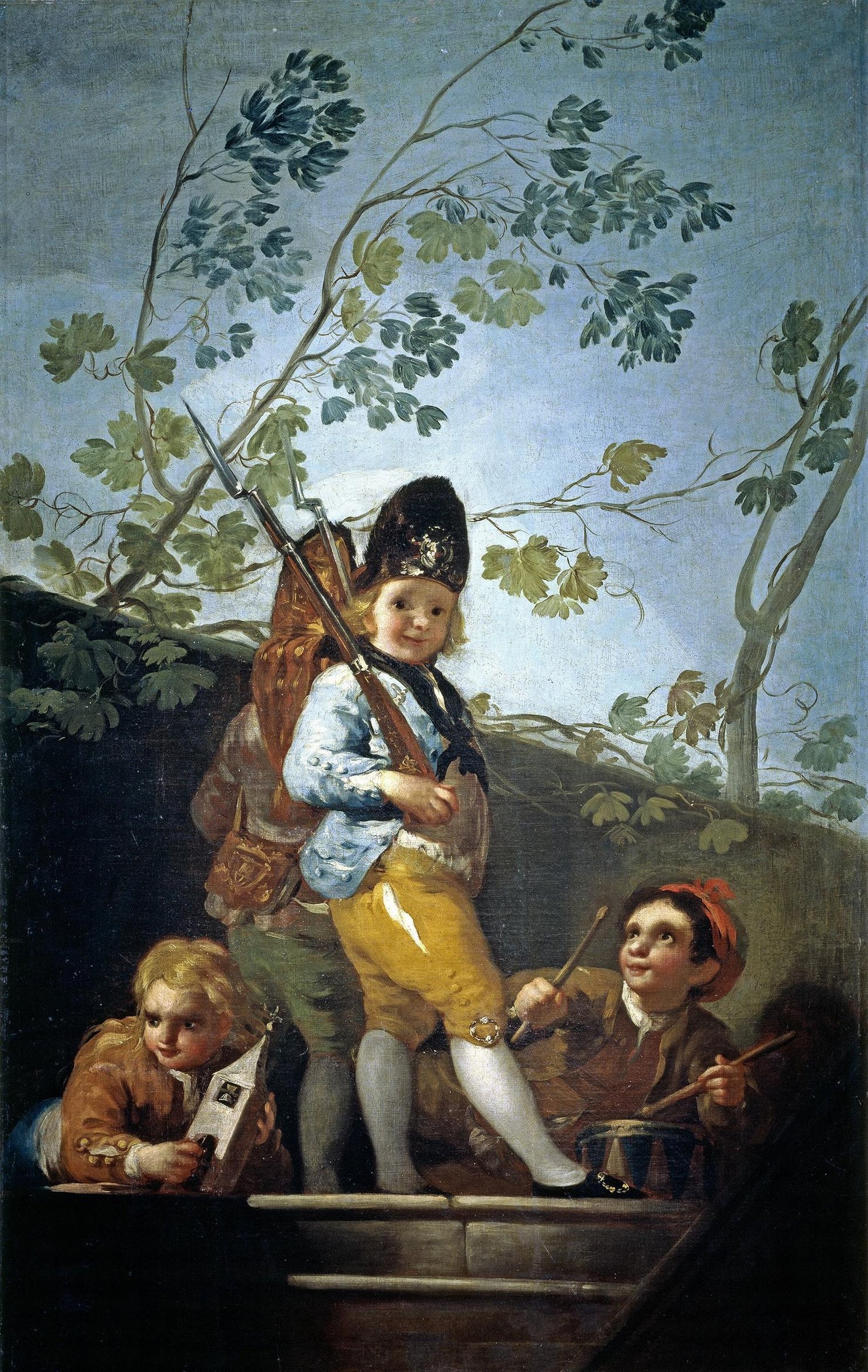 Boys playing soldiers — 1778