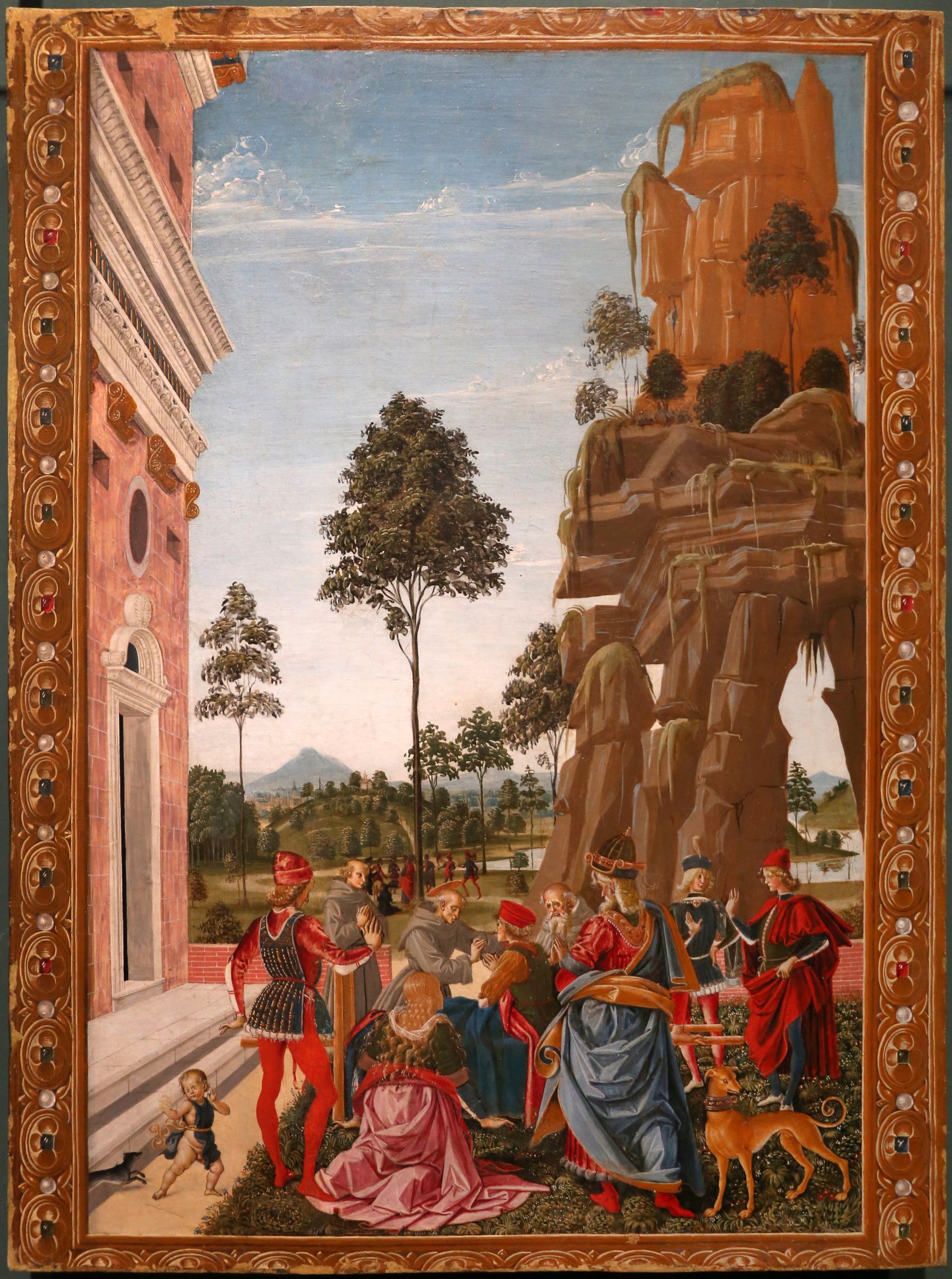 Saint Bernardino saves a dead man by Pinturicchio