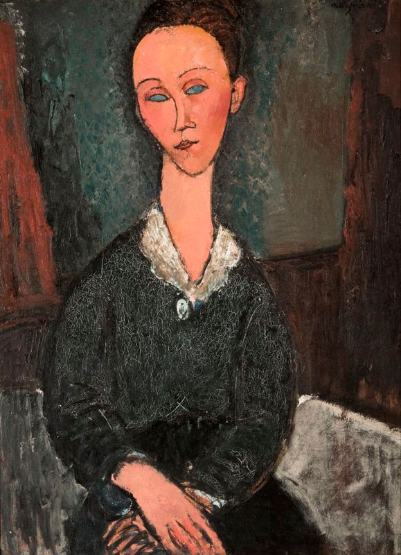 Portrait of a Woman with a white Collar