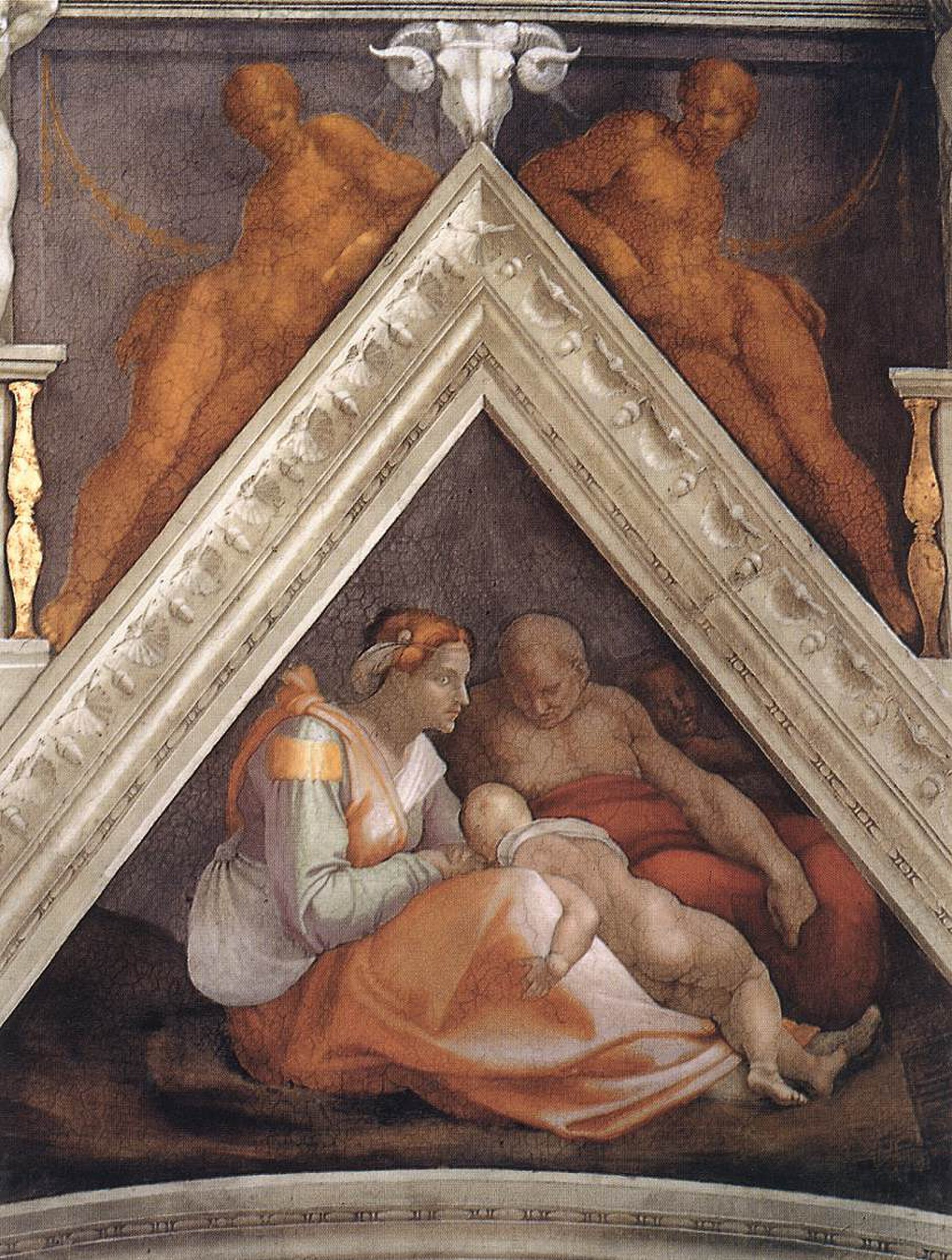The Ancestors of Christ: Zerubbabel, Abiud and Eliakim by Michelangelo