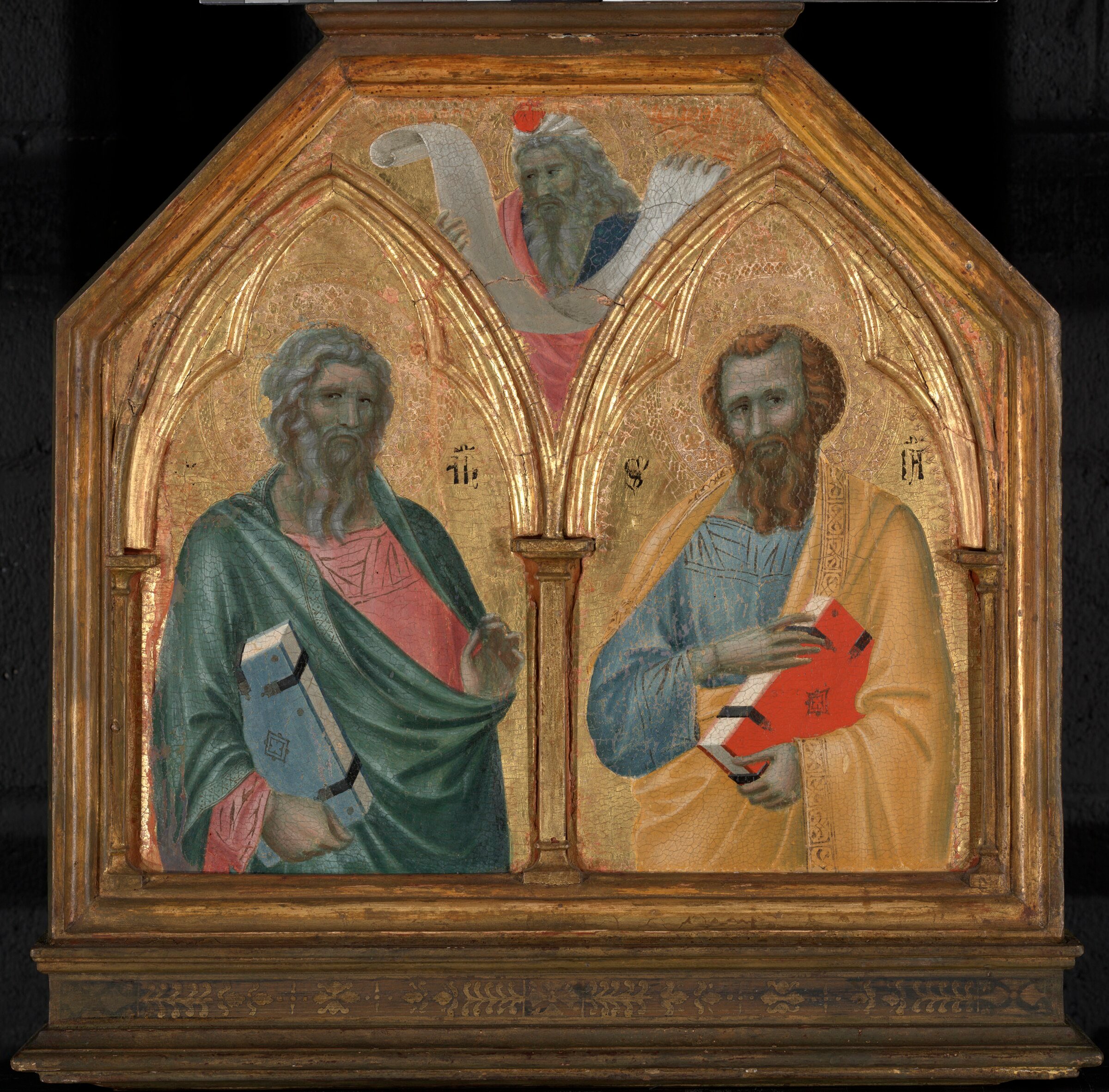 The Apostles Saint Andrew and Saint James the Lesser, with a Prophet — 1328