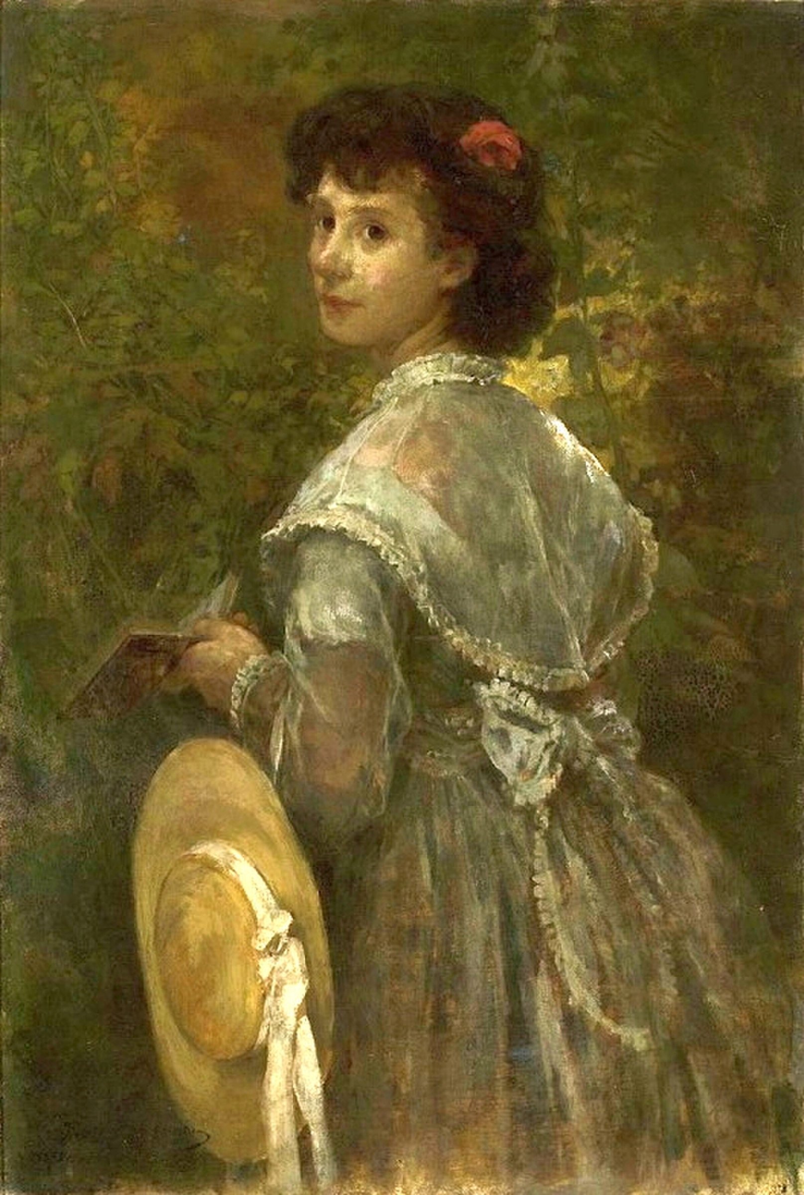 Portrait of artist's sister. by Witold Pruszkowski