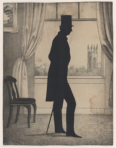 Silhouette of Nathaniel Babson of Gloucester, Massachusetts by William Henry Brown