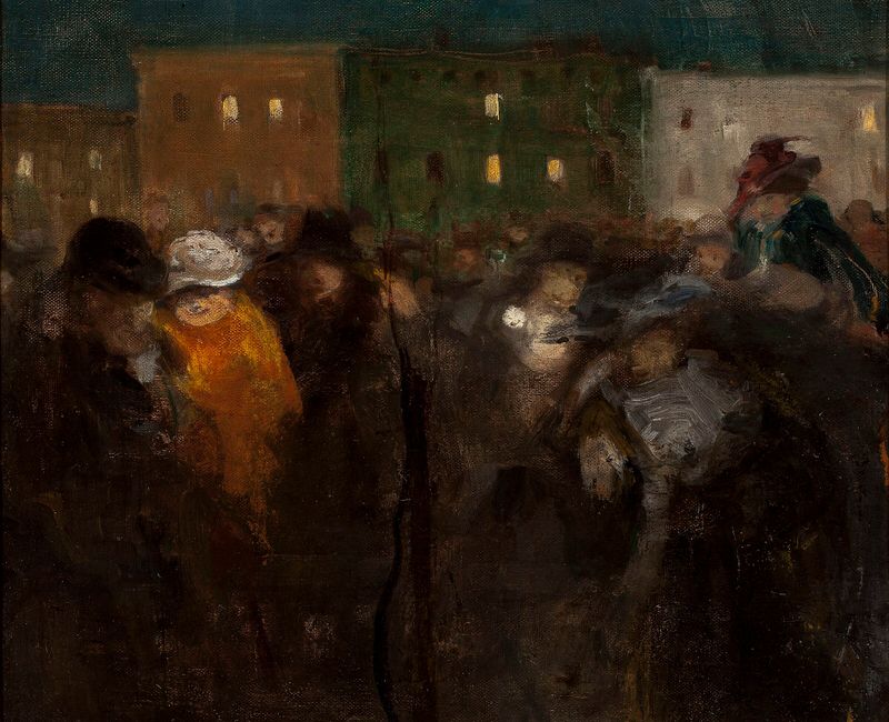 Mi-Carême in Paris (Crowd).
