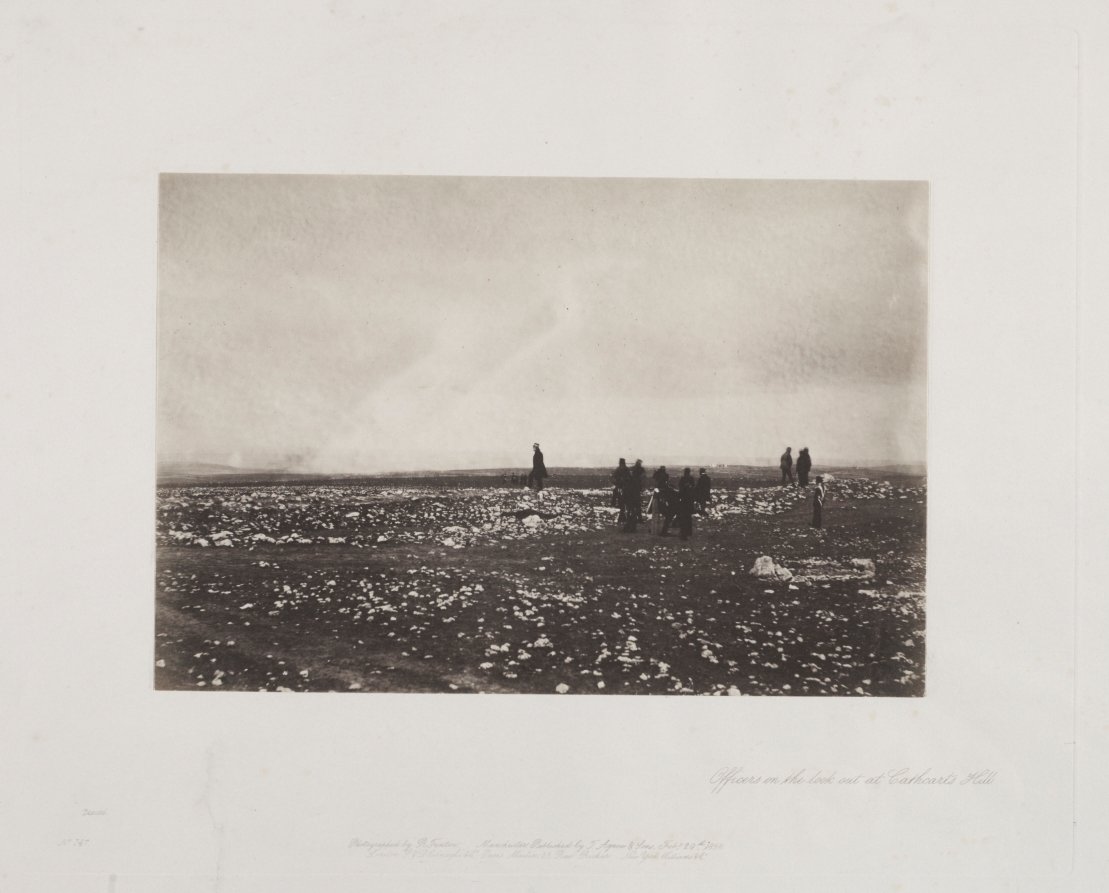 Officers on the Lookout at Cathcart's Hill by Roger Fenton
