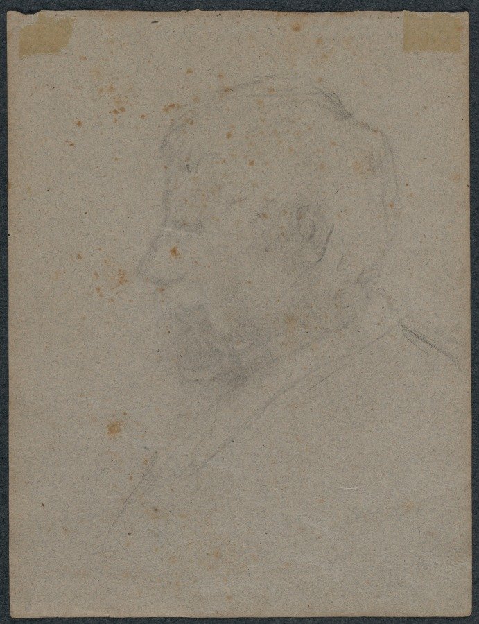 Profile Bust of a Man (verso) by Paul Gauguin