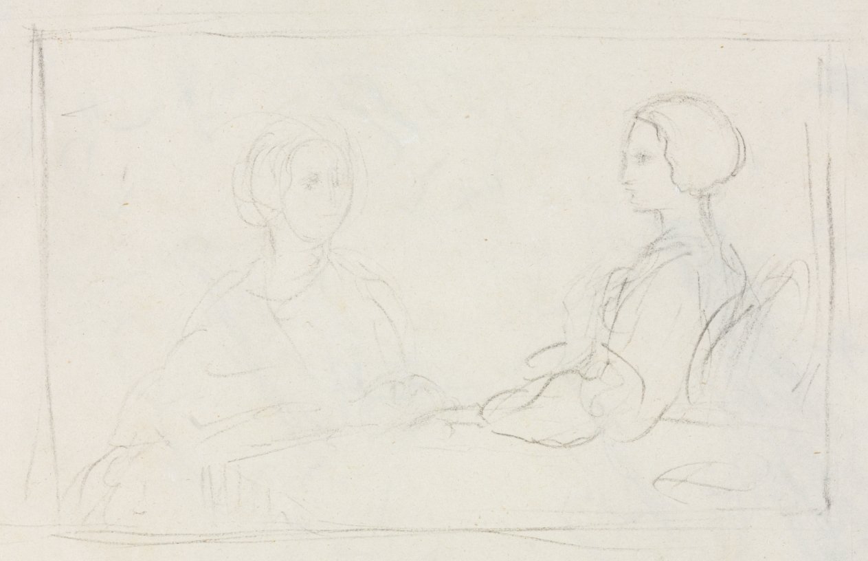 Two Seated Women (verso) by Edgar Degas