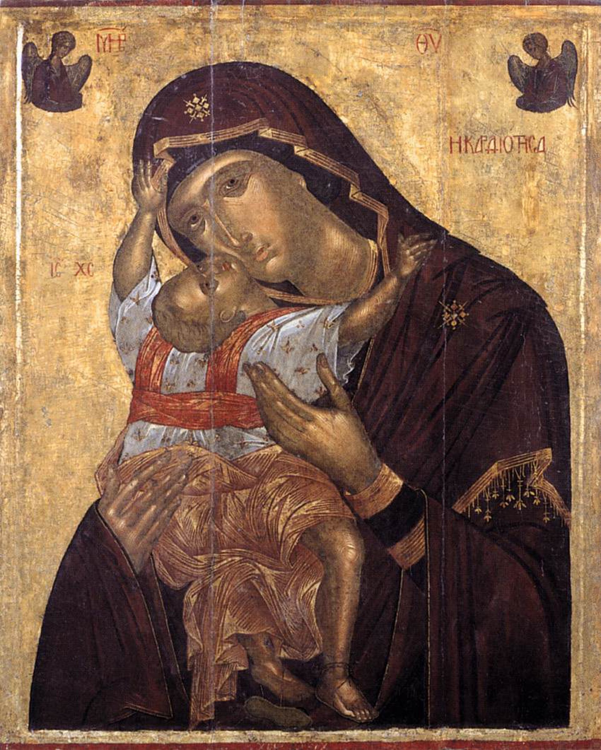 The Virgin Cardiotissa (Kardiotissa). by Angelos Akotantos
