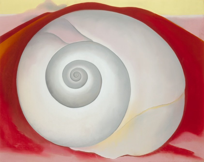 White Shell with Red by Georgia O'Keeffe
