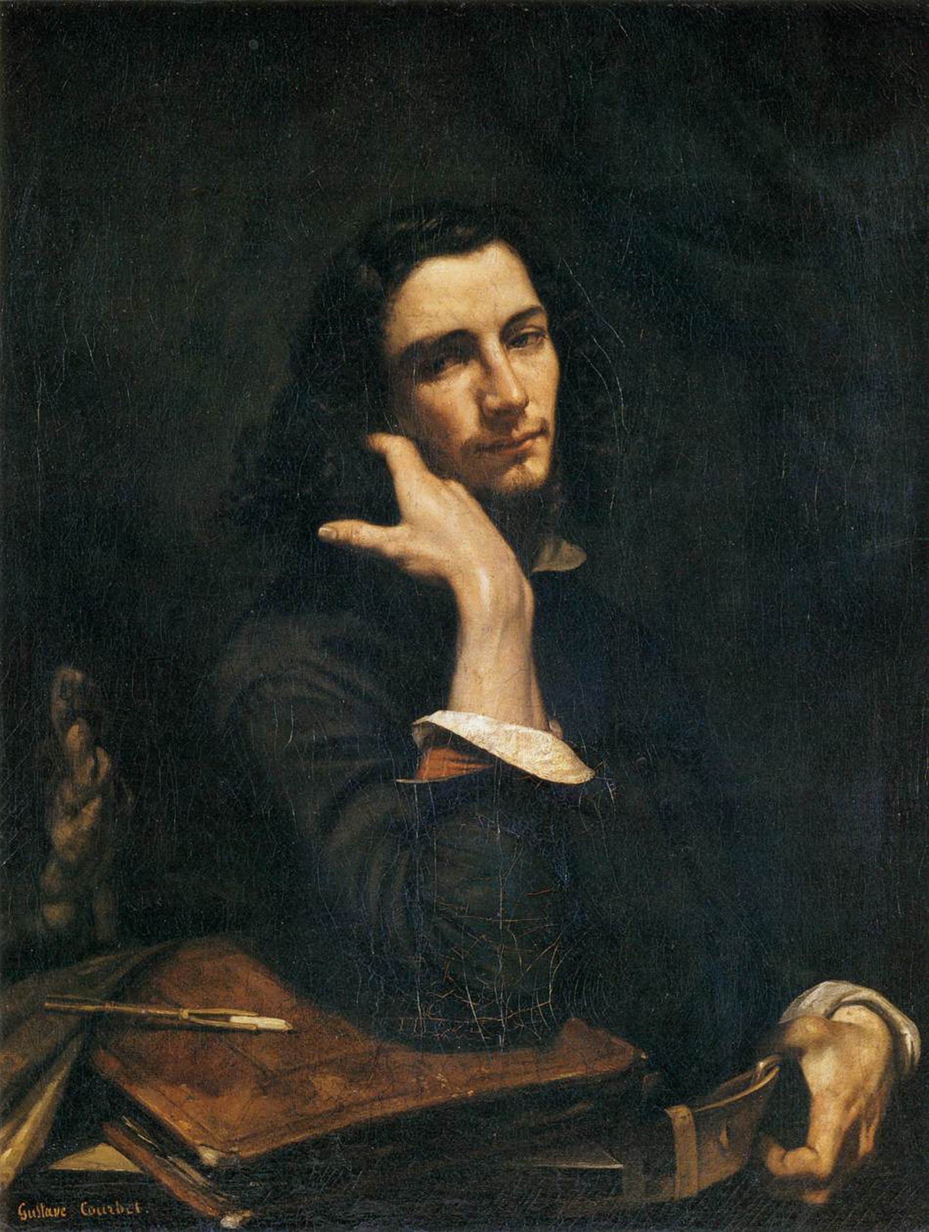 Man with Leather Belt. Self portrait by Gustave Courbet