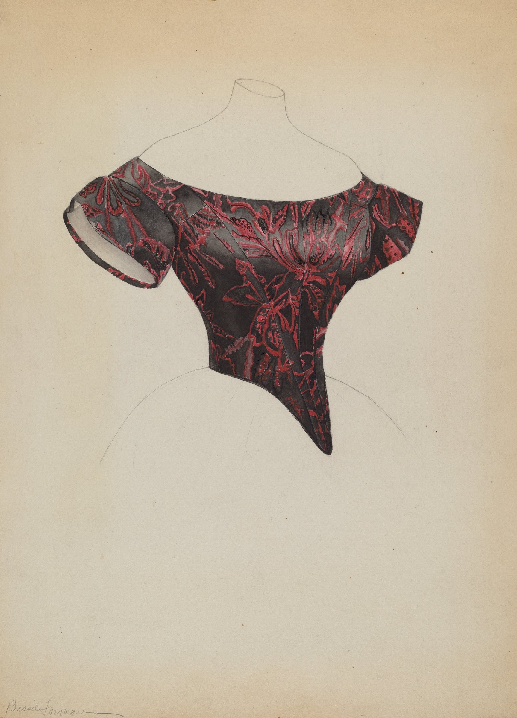Evening bodice by Charles Frederick Worth