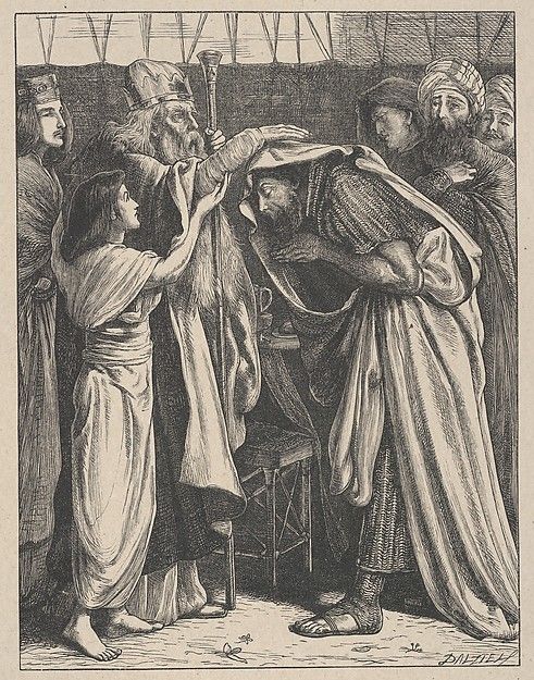 Melchizedek Blesses Abram, from "Dalziels' Bible Gallery"