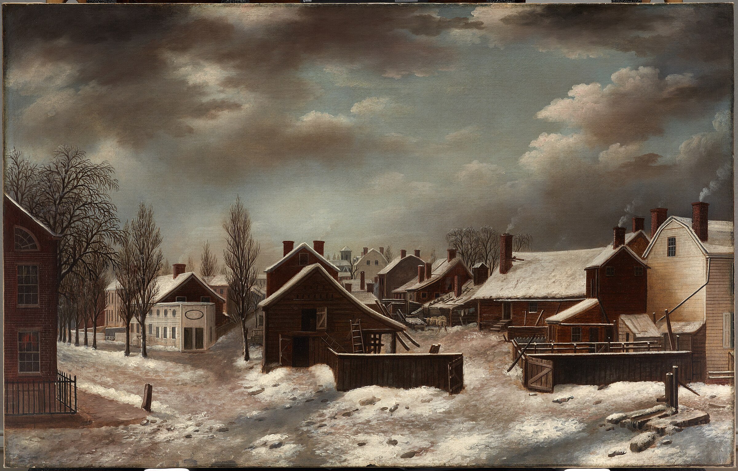 Winter Scene in Brooklyn by Francis Guy