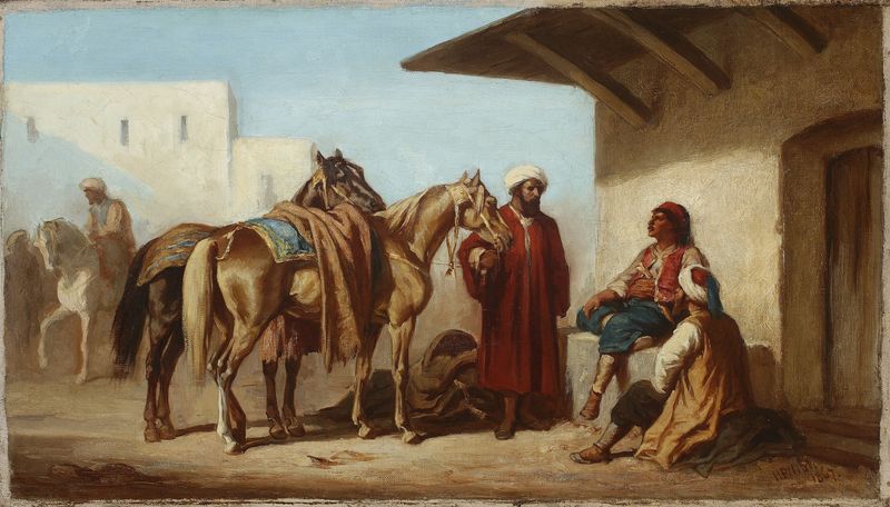 Eastern scene – Selling horses
