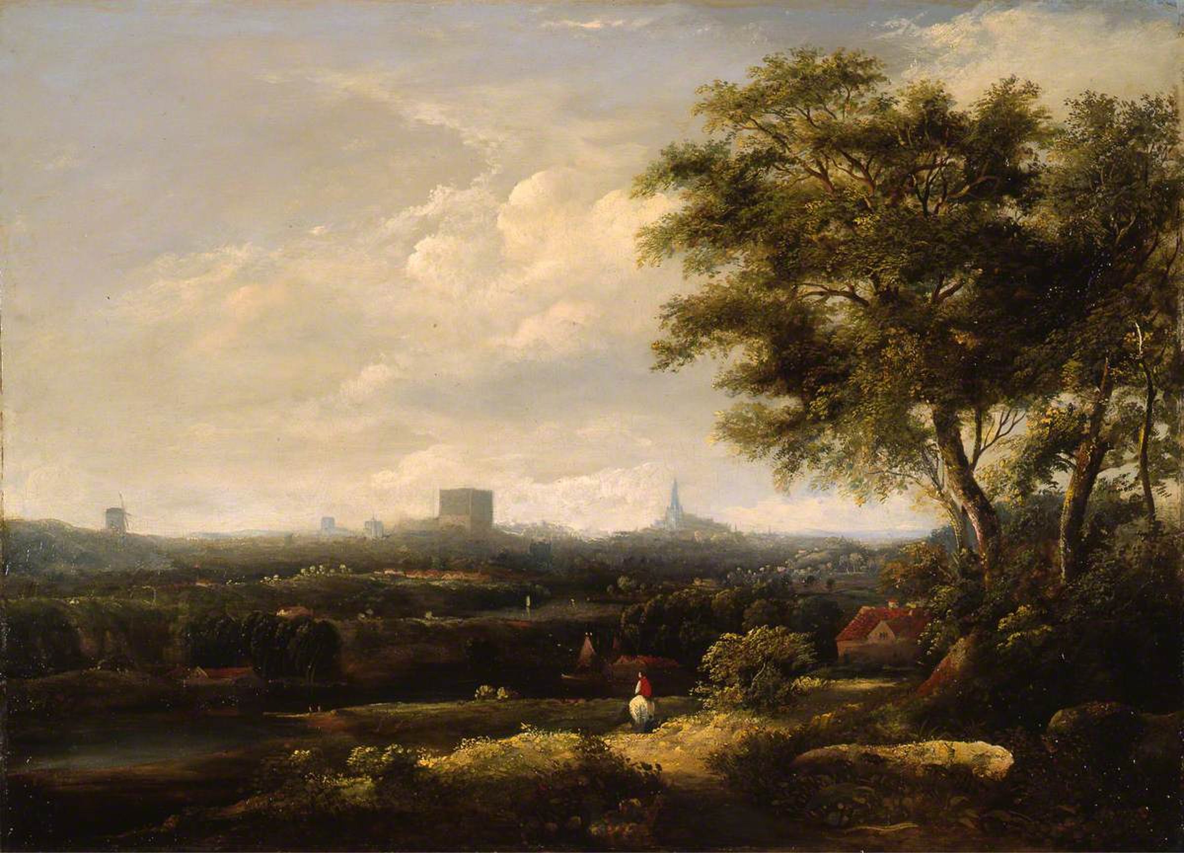Landscape with Norwich Castle and Cathedral in the Distance by William Henry Crome