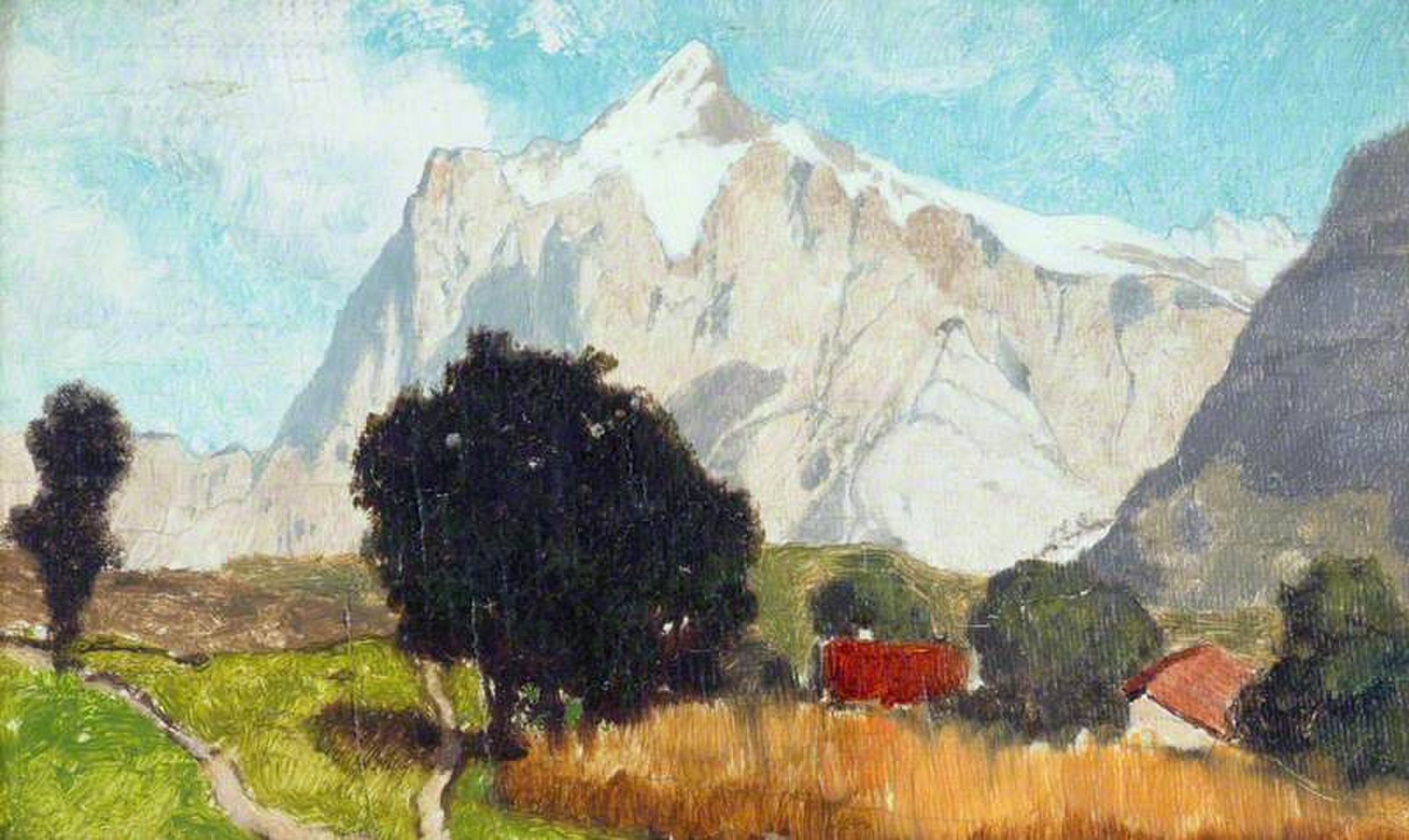 Grindelwald and the Wetterhorn by Karl Heffner