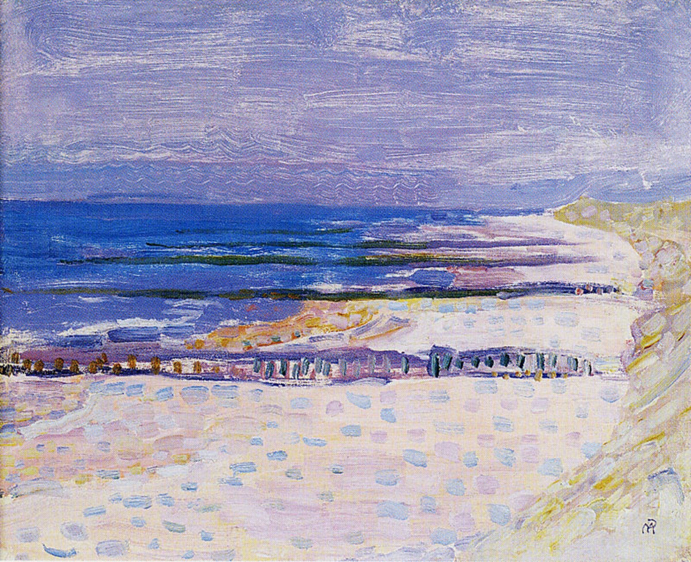 Beach with Five Piers at Domburg — 1909