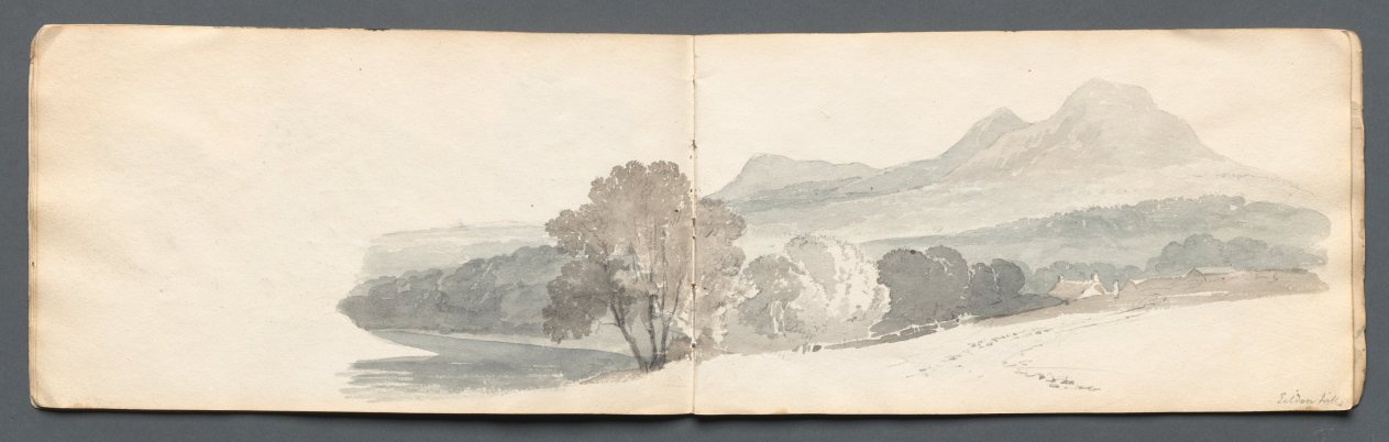 Sketchbook: Eildon Hills by Samuel Prout