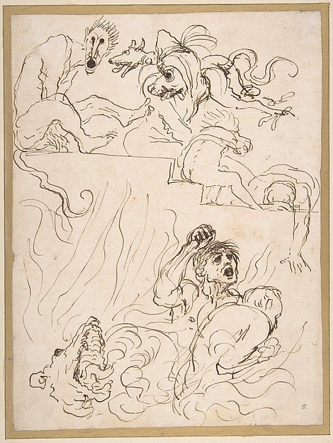A Diablerie by Guercino