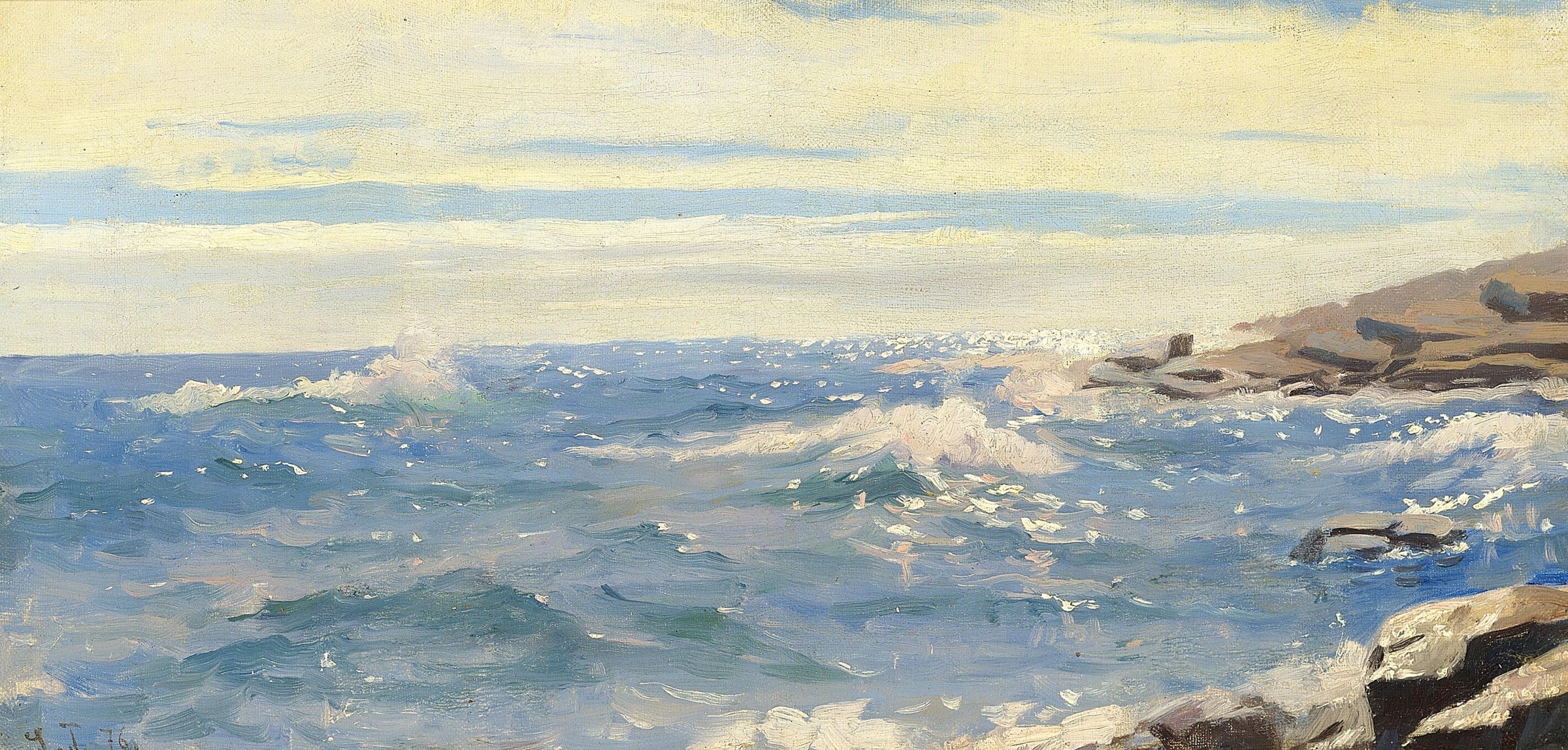 Coastal view from Brittany. by Laurits Tuxen