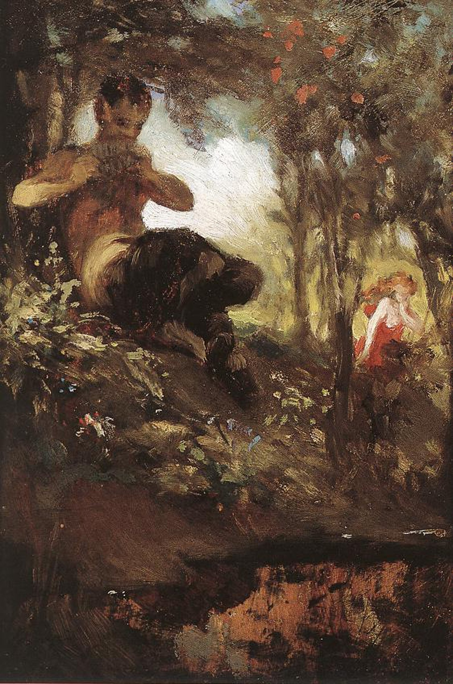 Faun/on the other side Lovers/ by Pál Szinyei Merse