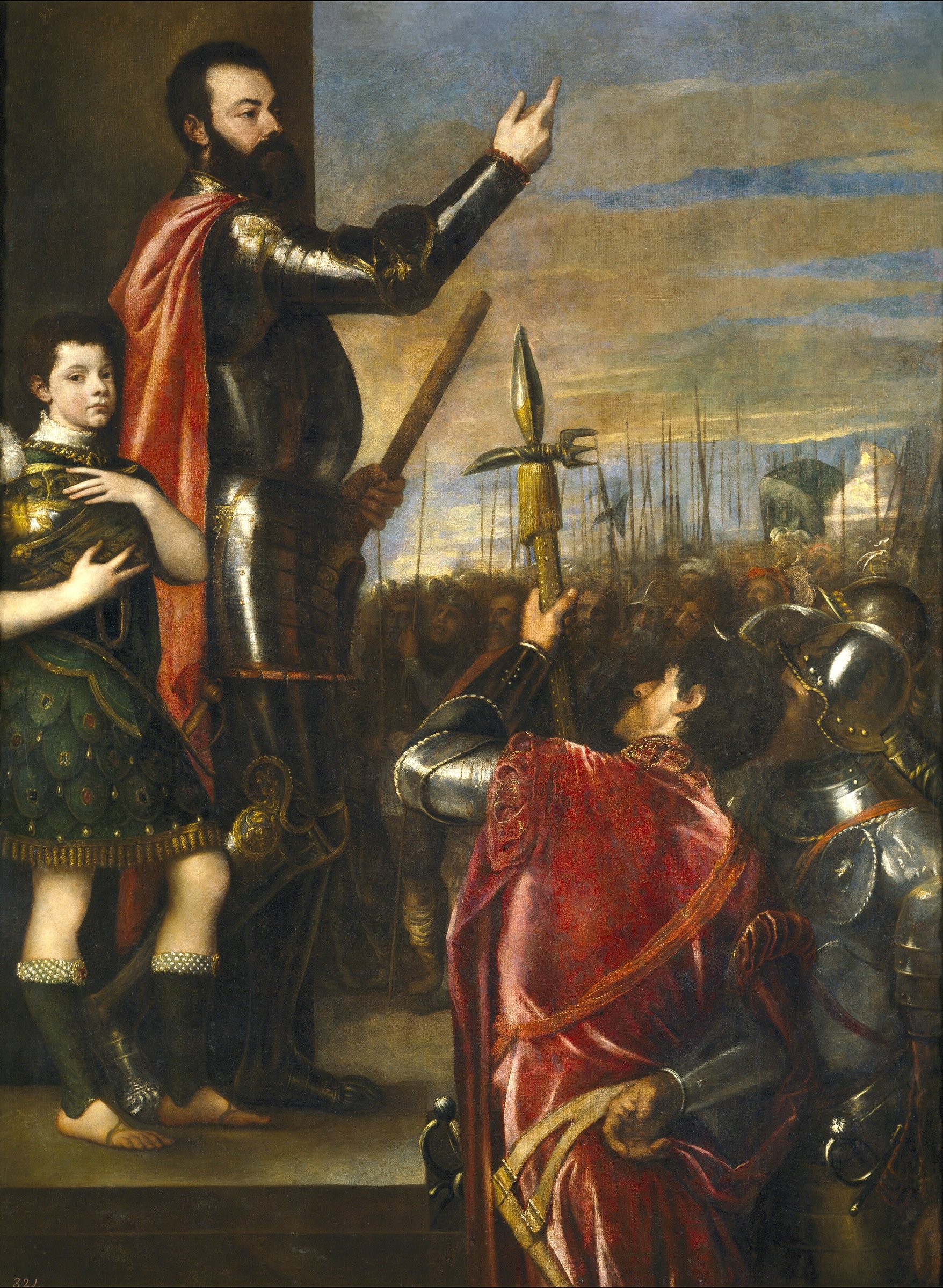 Alfonso d'Avalos Addressing his Troops by Titian