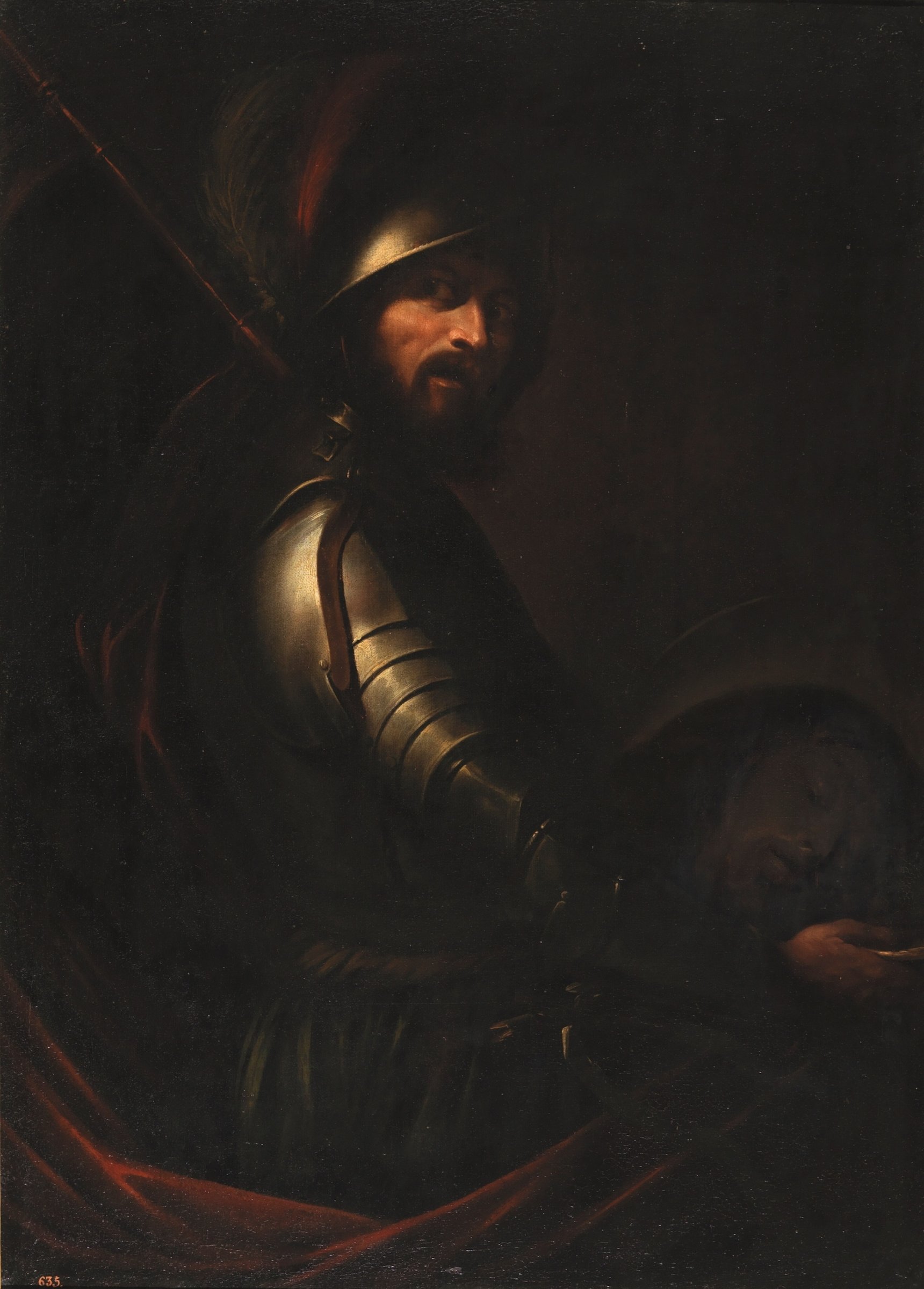 Soldier with the head of John the Baptist by Bartolomeo Manfredi