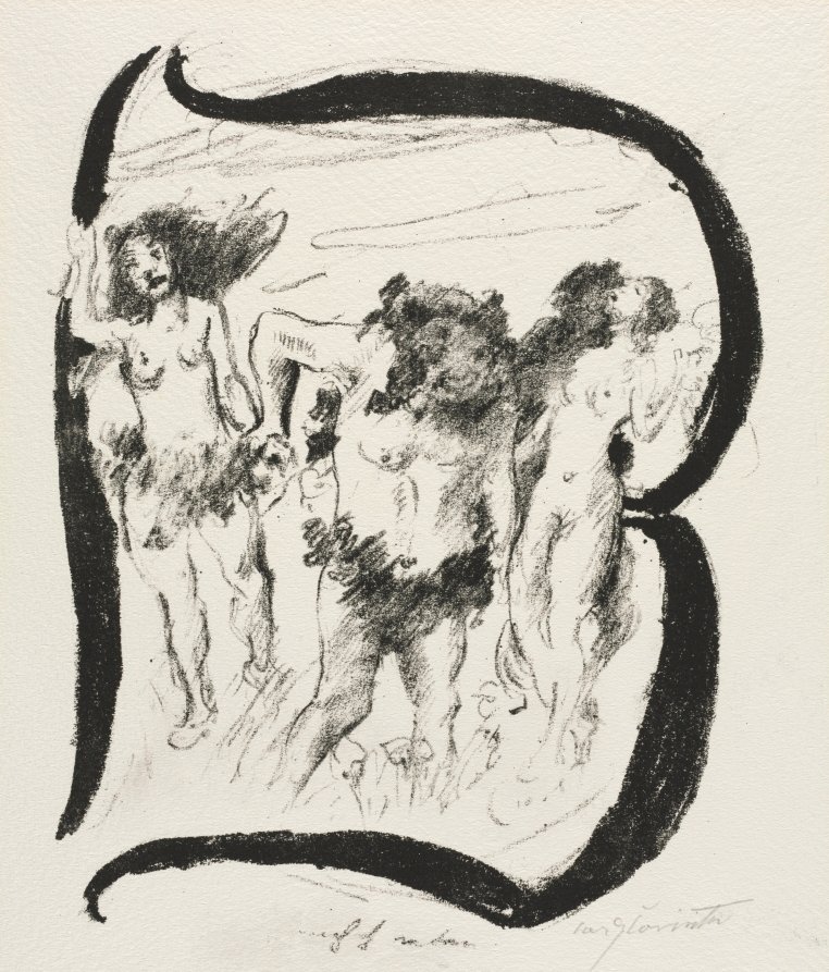 Letter B by Lovis Corinth