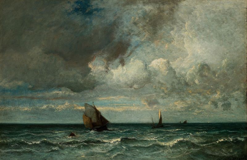 Barks Fleeing Before the Storm