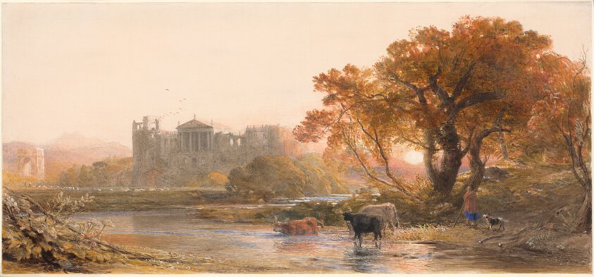 Evening in Italy—the Deserted Villa by Samuel Palmer