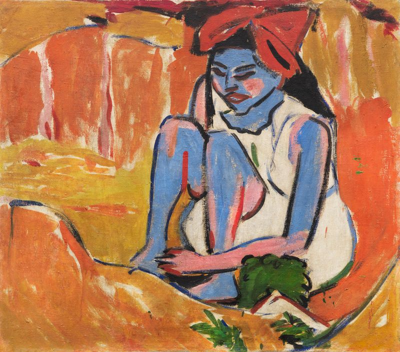 Blue Girl in the Sun