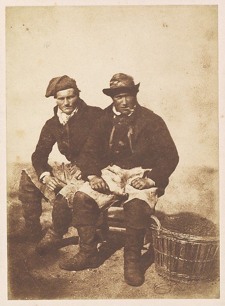 David Young and Unknown Man, Newhaven by Robert Adamson