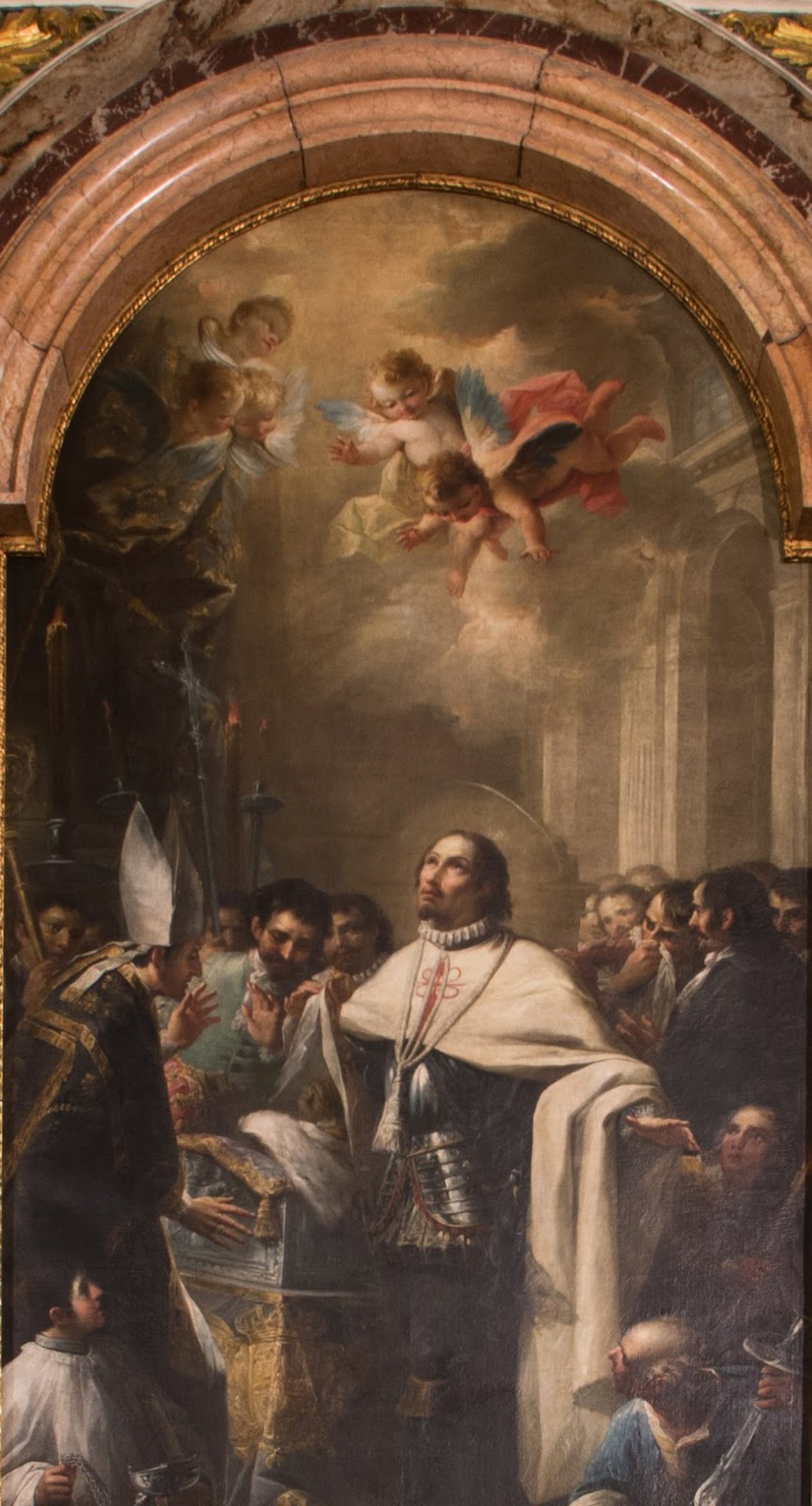 San Francisco de Borja before the body of Empress Isabel by Mariano Salvador Maella