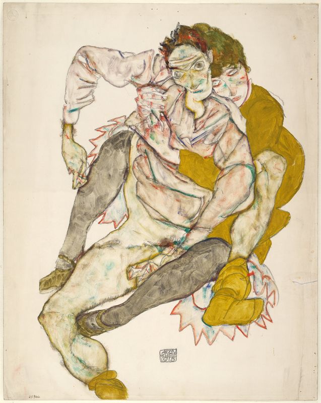 Seated couple