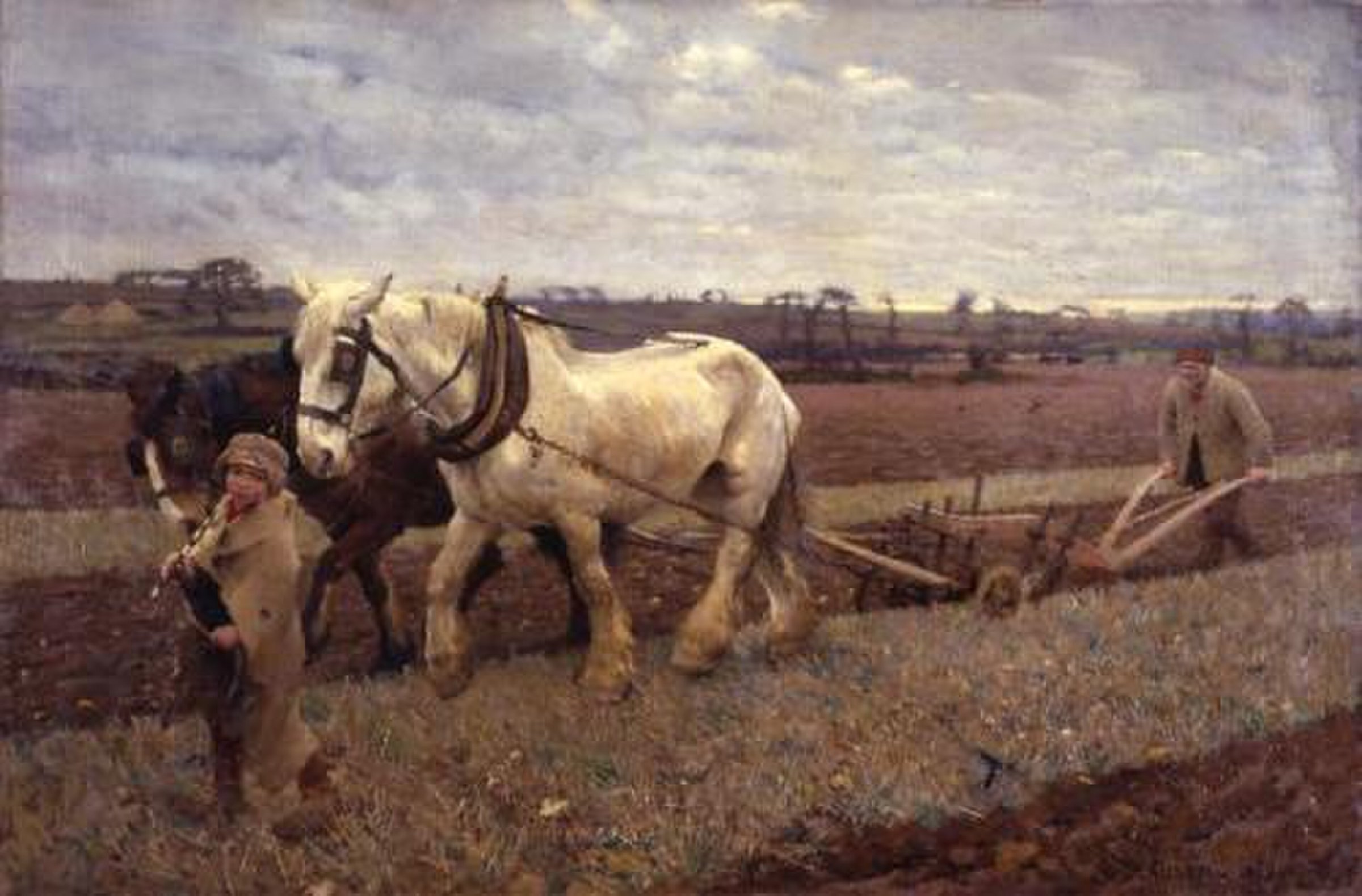 Ploughing by George Clausen