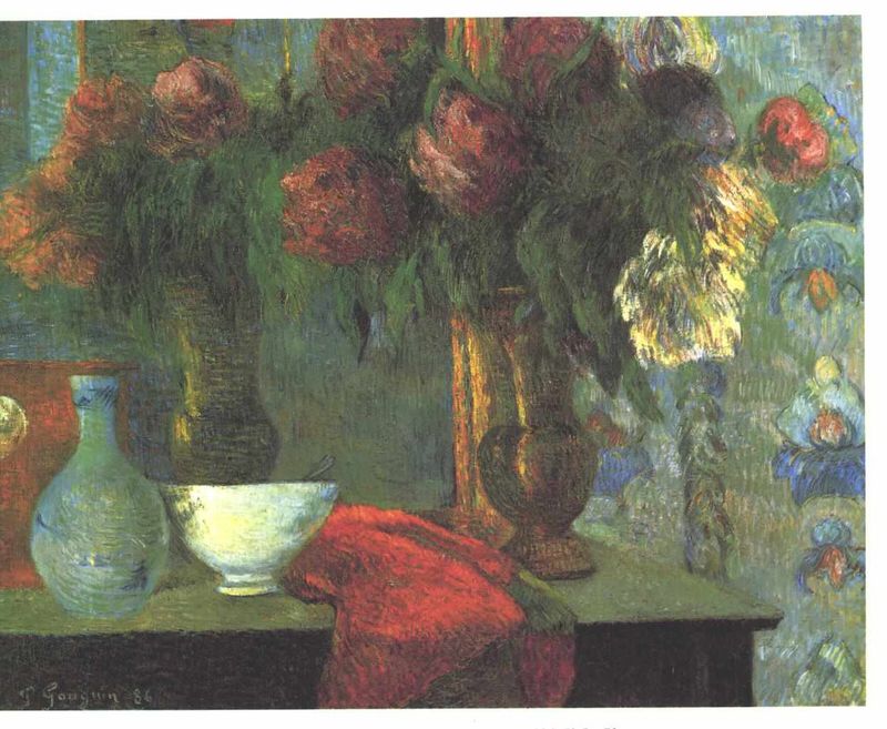 Stil life with white vase