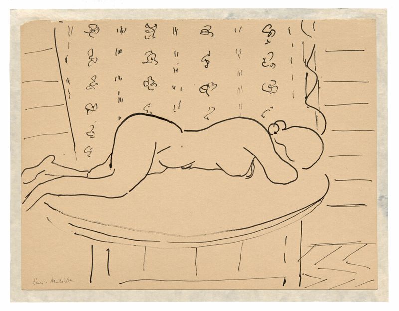 Female Nude Lying Facedown on a Table