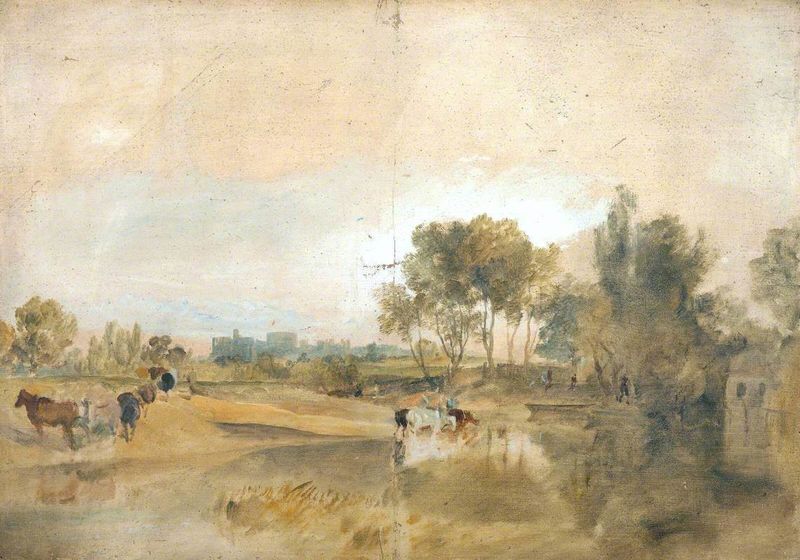 A Thames Backwater with Windsor Castle in the Distance