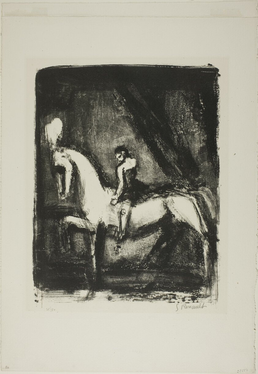 The White Horse, from Saltimbanques by Georges Rouault