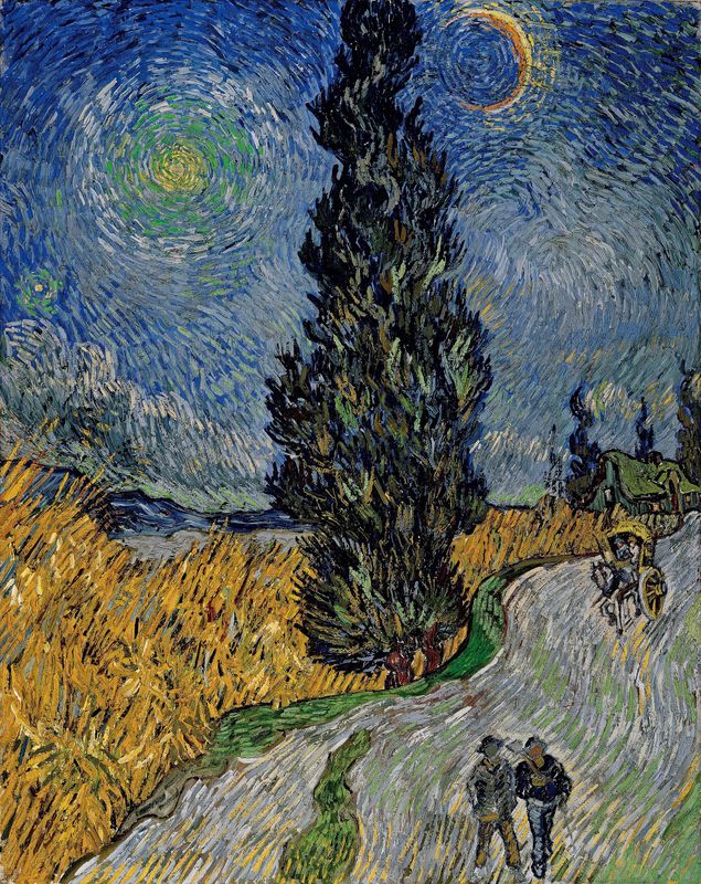 Road with Cypress and Star
