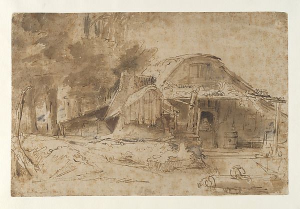 Cottage near the Entrance to a Wood