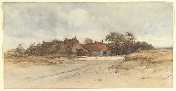 Farmhouses by Johannes Bosboom